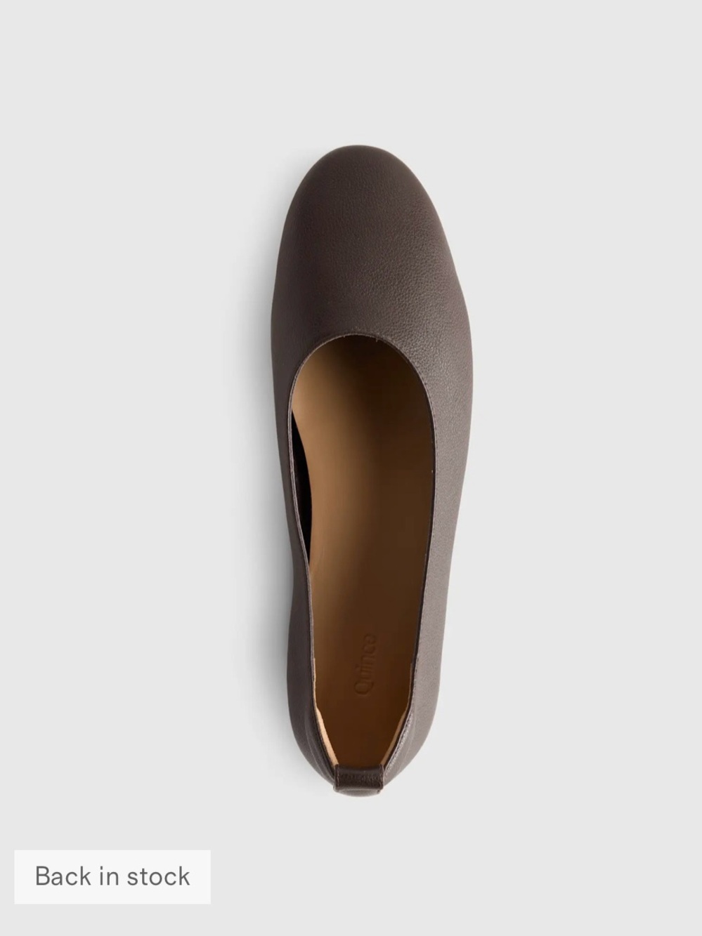Quince Italian Leather Glove Ballet Flat in Dark Brown - Picture 3 of 10